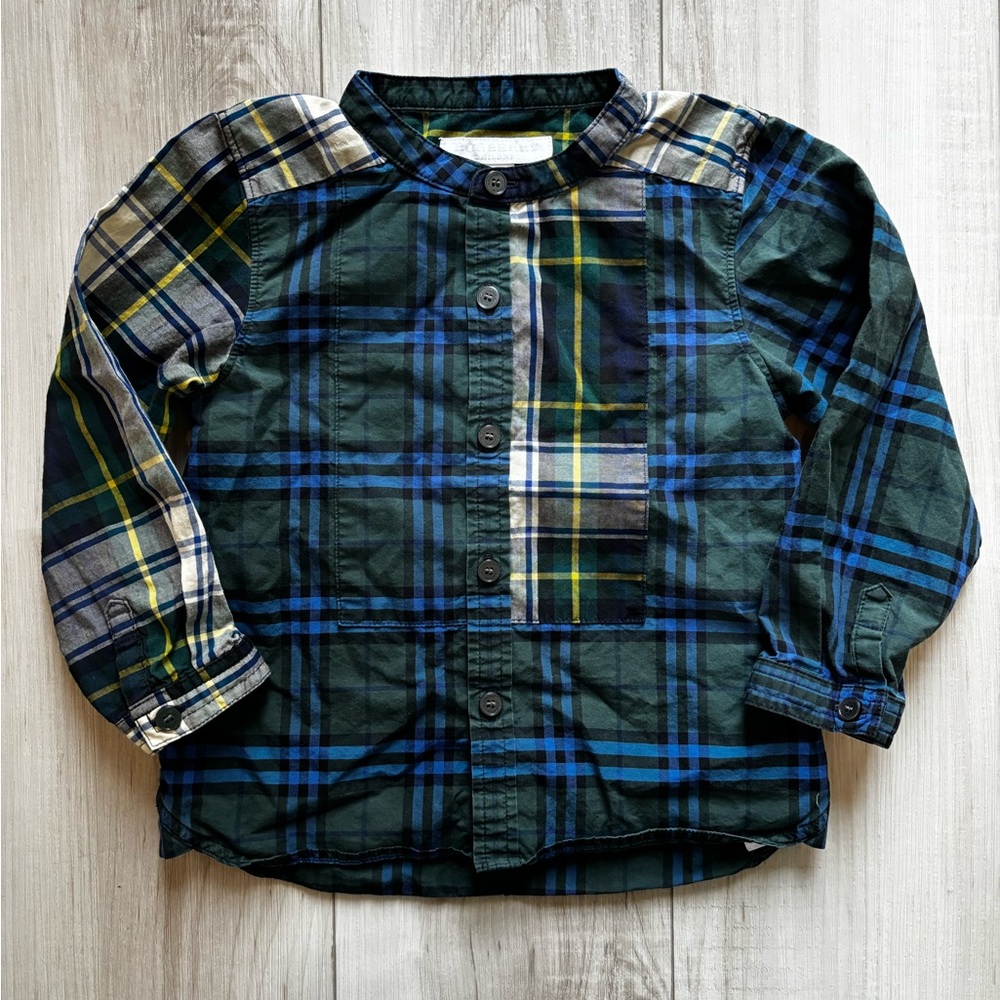 BURBERRY Baby plaid button down size 80 EU or 12-18months